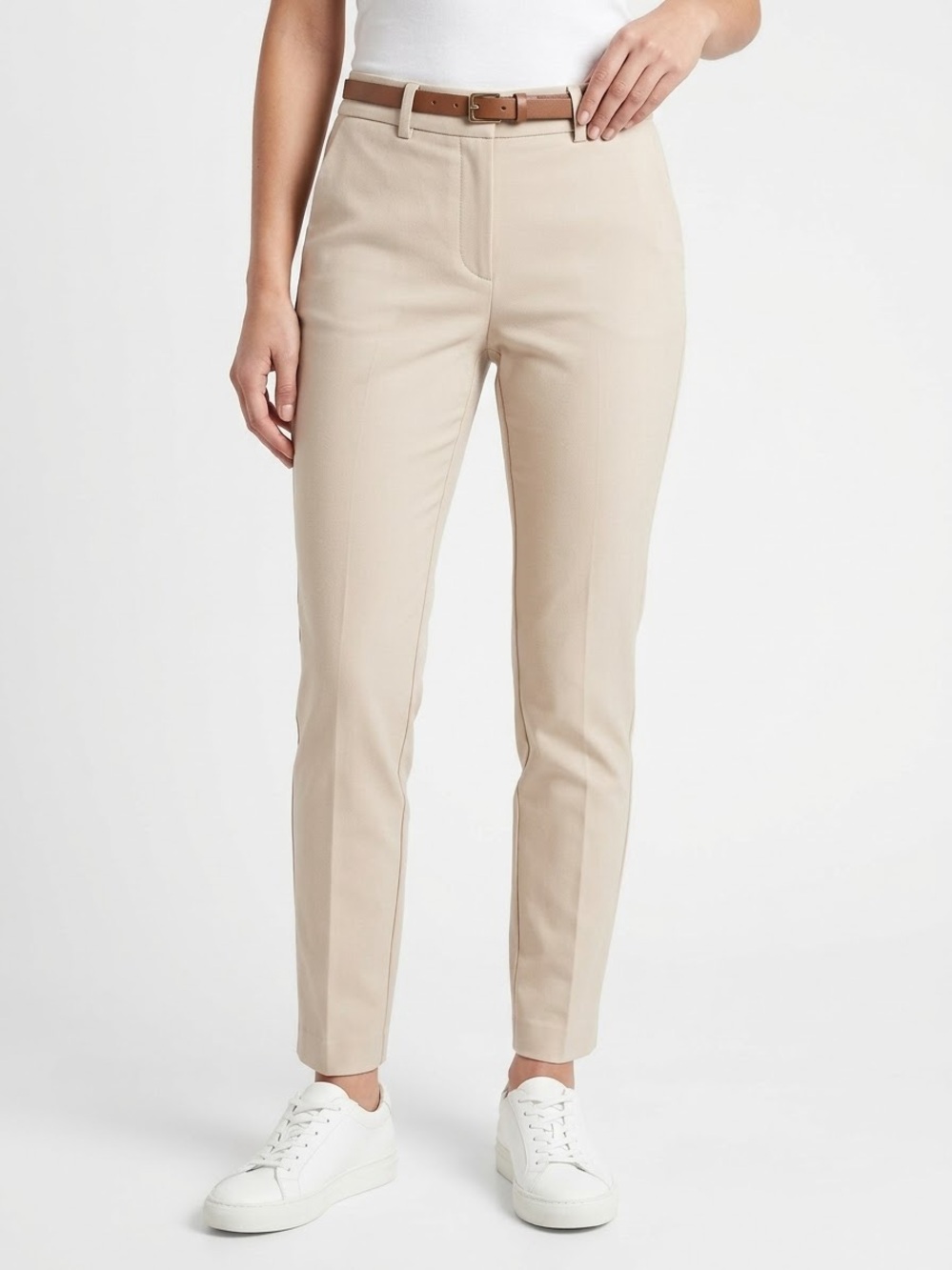 NWT H&M Beige Ankle Slacks / Dress Pants Size US 4 Tan/ Beige